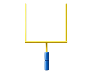 American football goalpost isolated on transparent background