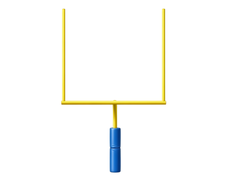 American football goalpost isolated on transparent background - Powered by Adobe