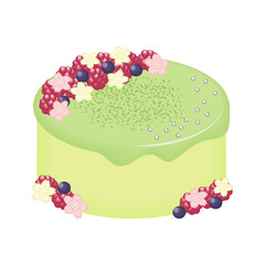 抹茶デコレーションケーキ