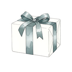 Beautifully wrapped gift box with elegant ribbon