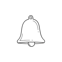Simple line drawing of a bell