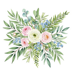 Beautiful floral arrangement with pink and white flowers