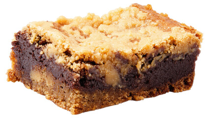 Brownie Bar with Cookie Crumbles, Isolated