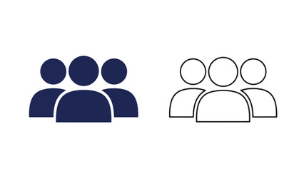 Group of People Icon: Teamwork, Community, and Social Connection Vector Illustration