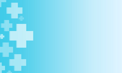 Obraz premium Blue Medical Background with 3D Crosses and Health Care Theme, Modern Healthcare Technology Banner Template with Copy space.