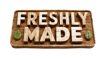Freshly Made Wooden Sign Isolated