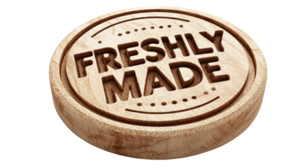 Freshly Made Wooden Stamp - Isolated