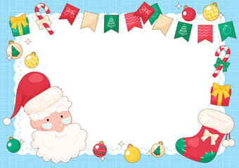 blue christmas party celebrating frame 2