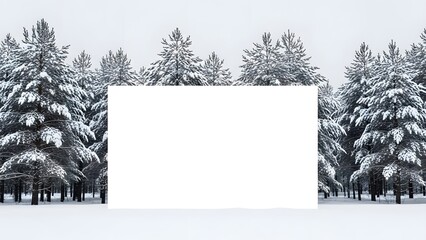 Snowy forest landscape