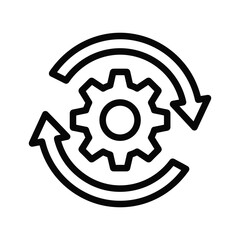 Setting gear icon with circular arrows