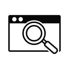 Magnifying glass over browser window