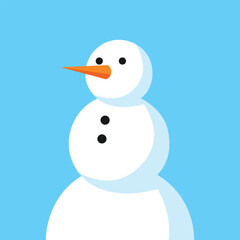 winter snowman mascot vector illustration
