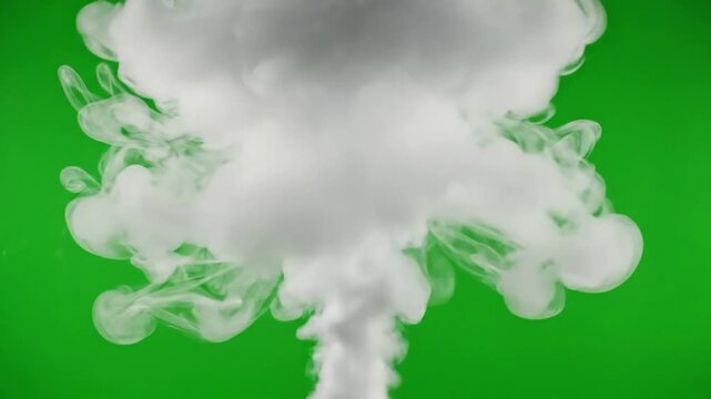 Nature's Fury Unleashed with controlled smoke accent above central effect ad_ready green screen smoke plume style featuring smoke,