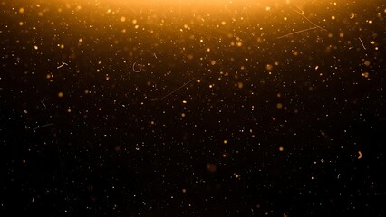 Fototapeta premium Golden light on dark background with sparkling particles