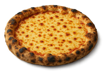 Delicious cheese pizza with a transparent background for your designs.