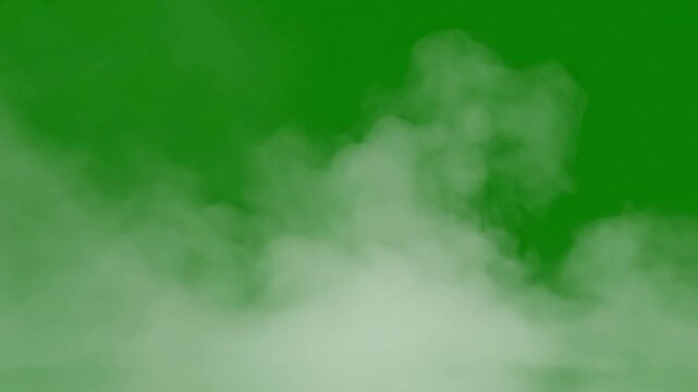 Ethereal mountain landscape with foggy peaks with soft fog pulse with gentle effect ad_ready green screen fog layers style featuring