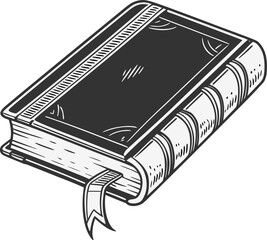 illustration of a book with a bookmark