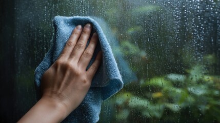 Window Cleaning on a Rainy Day