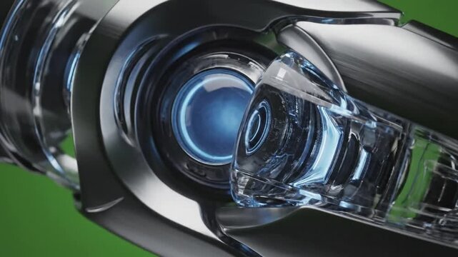 Slow reveal of glowing forest fungi with slow zoom into a central effect ad_ready green screen product showcase style featuring