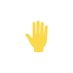 hand high five raised in the air palm finger emoji symbol sign icon vector illustration isolated flat