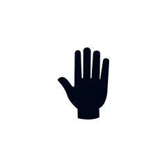 hand high five raised in the air palm finger emoji symbol sign icon vector illustration isolated flat