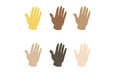 hand high five raised in the air palm finger emoji symbol sign icon vector illustration isolated flat