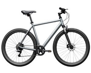 “Isolated bicycle side view, transparent background, clean product cutout.”