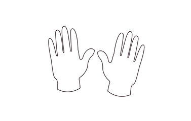 raising hands pair of hands raised in air happy joy celebration hand fingers emoji symbol sign icon vector illustration isolated flat