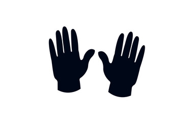 Obraz premium raising hands pair of hands raised in air happy joy celebration hand fingers emoji symbol sign icon vector illustration isolated flat