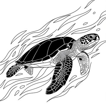 sea turtle vector