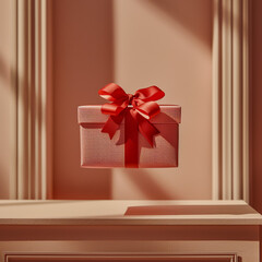 red gift box 
