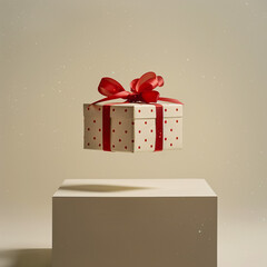 red gift box 
