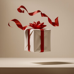 red gift box 
