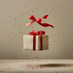 red gift box 
