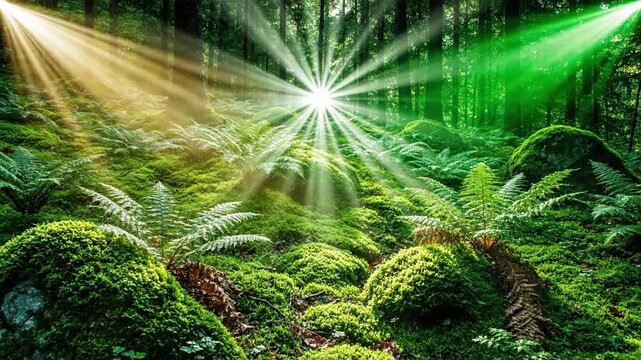 Mountain peaks emerging from clouds with spotlight fades in and out effect ad_ready green screen spotlight sweep style featuring