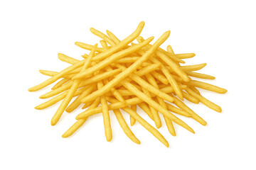 Pile of golden french fries, food on a transparent background image.
