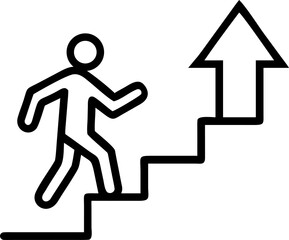 career growth skills person clmbing stair