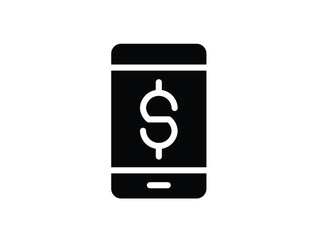 Smartphone with Dollar Sign Icon Representing Mobile Payment Technology