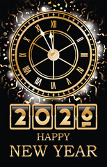 Happy new year 2021 clock