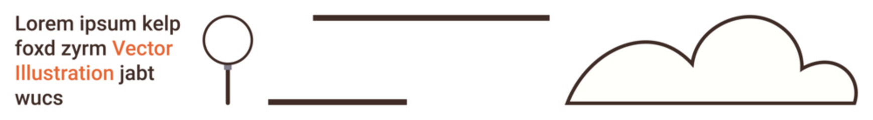 Graphic design, web content, educational materials, abstract art, branding, poster designs. Minimalist cloud outline, stick figure and text placement. Graphic design and web content concept