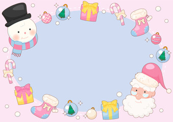 pink christmas welcoming frame 2