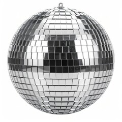 Reflective disco ball made of tiny square mirrors