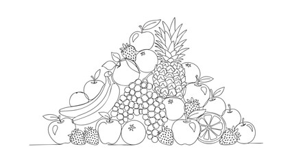 Simple minimal vector line drawing abstract symbol on white background design