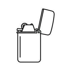 Simple lighter illustration with open lid