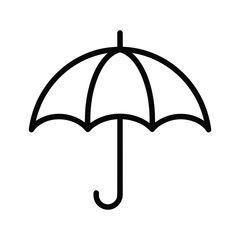 Simple black umbrella icon