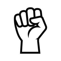 Raised fist symbolizing strength and solidarity