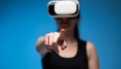 Engineer Reaching Toward Virtual Interface to Adjust 3D Architectural Layout in VR Workspace