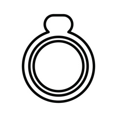 Simple black ring icon on white background