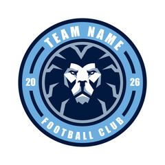 Lion head soccer logo