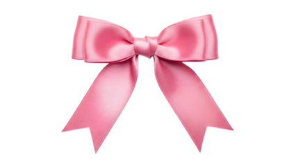 Pink ribbon isolated on transparent background